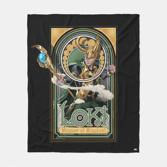 Avengers Classics | Loki: Master of Mischief Fleece Blanket (Front)