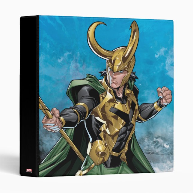 Avengers Classics | Loki With Staff 3 Ring Binder (Front/Spine)