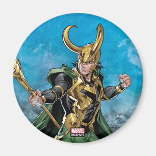 Avengers Classics   Loki With Staff Magnet