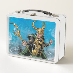 Avengers Classics Loki With Staff Metal Lunch Box