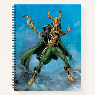 Avengers Classics Loki With Staff Notebook