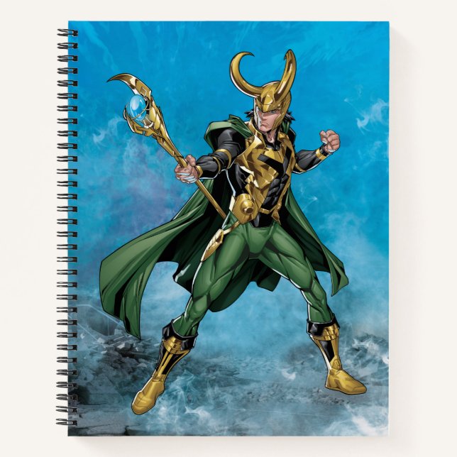 Avengers Classics | Loki With Staff Notebook (Front)