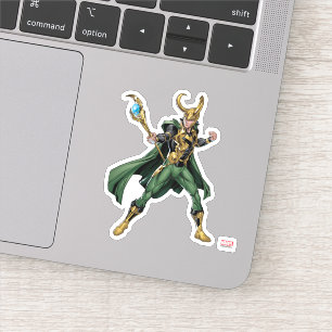 Avengers Classics Loki With Staff Sticker