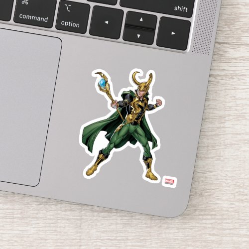 Avengers Classics  Loki With Staff Sticker