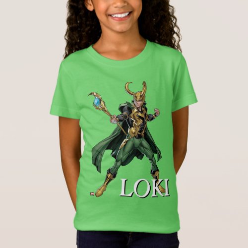 Avengers Classics  Loki With Staff T_Shirt