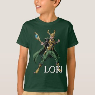 Avengers Classics | Loki With Staff T-Shirt
