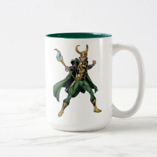 Avengers Classics   Loki With Staff Two-Tone Coffee Mug