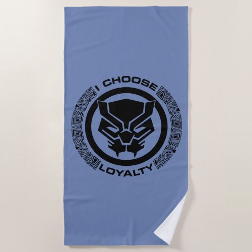 Avengers Classics  Loyalty Black Panther Logo Beach Towel