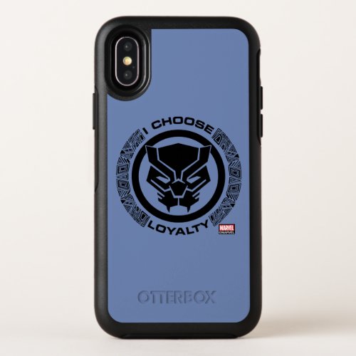 Avengers Classics  Loyalty Black Panther Logo OtterBox Symmetry iPhone X Case