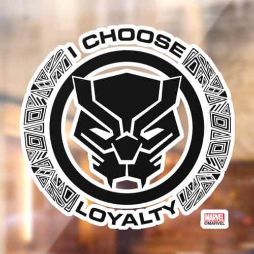 Avengers Classics  Loyalty Black Panther Logo Window Cling