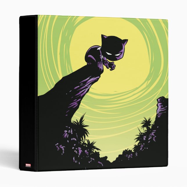 Avengers Classics | Mini Black Panther On Cliff 3 Ring Binder (Front/Spine)