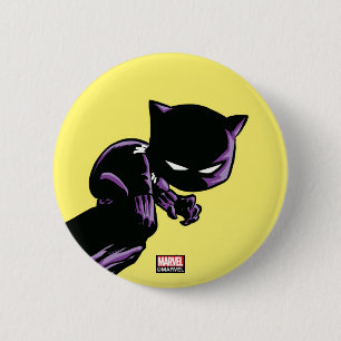 Avengers Classics   Mini Black Panther On Cliff Button