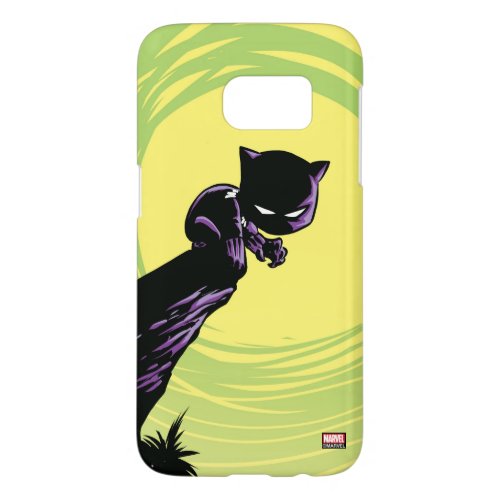 Avengers Classics  Mini Black Panther On Cliff Samsung Galaxy S7 Case