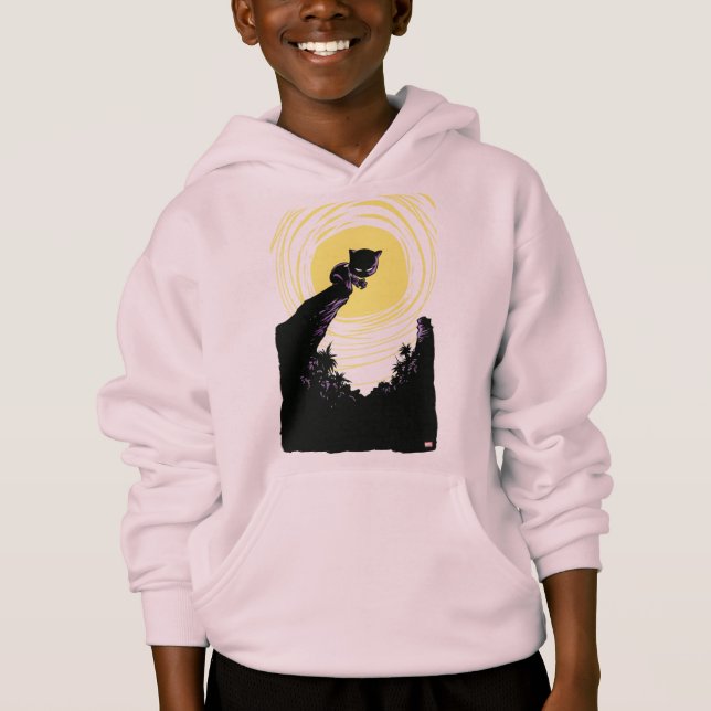 Avengers Classics | Mini Black Panther On Cliff Hoodie (Front)