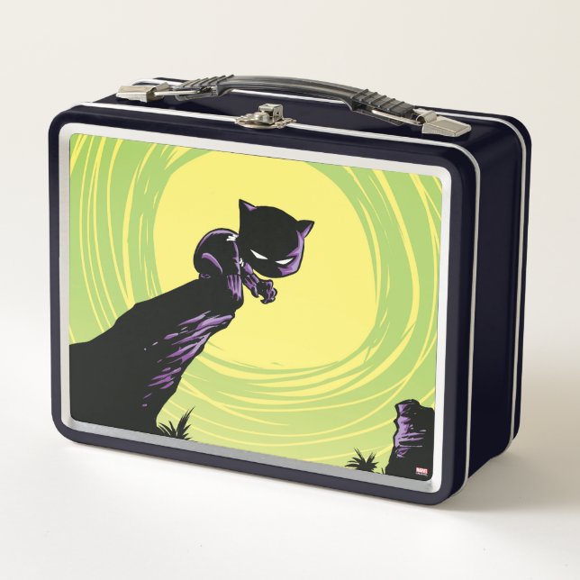 Avengers Classics | Mini Black Panther On Cliff Metal Lunch Box (Front)