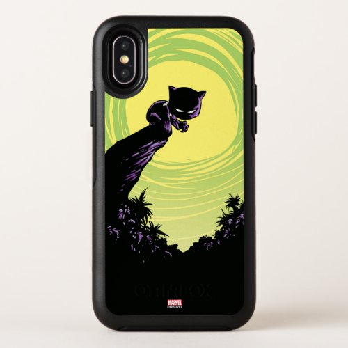 Avengers Classics  Mini Black Panther On Cliff OtterBox Symmetry iPhone X Case