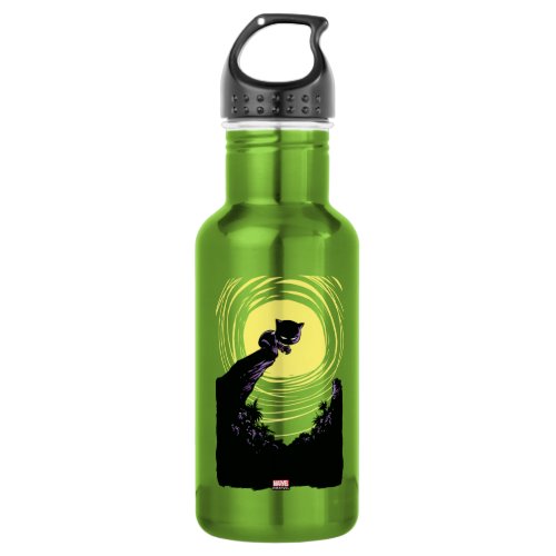 Avengers Classics  Mini Black Panther On Cliff Stainless Steel Water Bottle