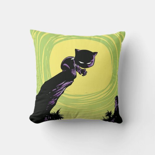 Avengers Classics  Mini Black Panther On Cliff Throw Pillow