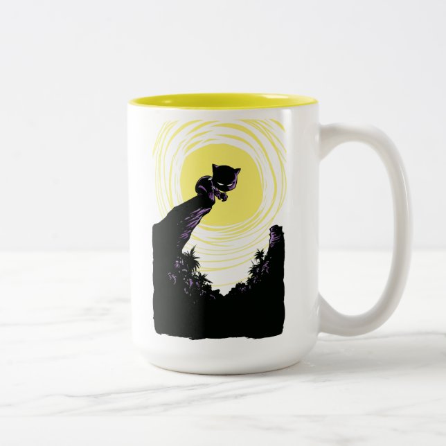 Avengers Classics | Mini Black Panther On Cliff Two-Tone Coffee Mug (Right)