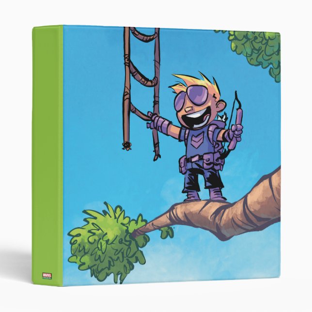 Avengers Classics | Mini Hawkeye In Tree 3 Ring Binder (Front/Spine)