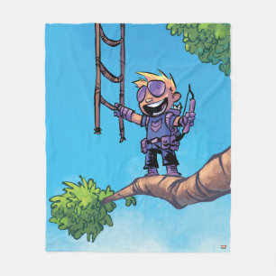 Avengers Classics   Mini Hawkeye In Tree Fleece Blanket