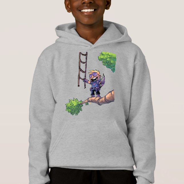 Avengers Classics | Mini Hawkeye In Tree Hoodie (Front)