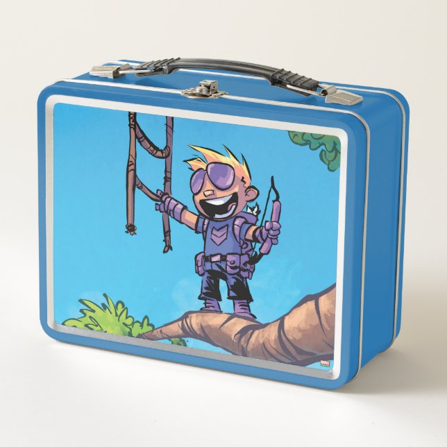 Avengers Classics | Mini Hawkeye In Tree Metal Lunch Box (Front)