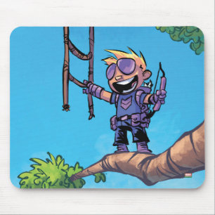 Avengers Classics   Mini Hawkeye In Tree Mouse Pad
