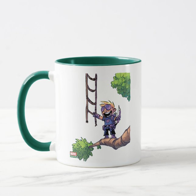 Avengers Classics | Mini Hawkeye In Tree Mug (Left)