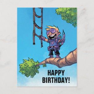 Avengers Classics Mini Hawkeye In Tree Postcard