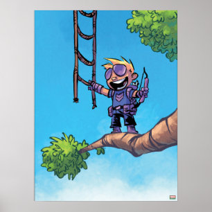Avengers Classics Mini Hawkeye In Tree Poster