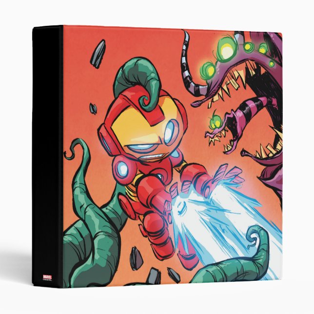 Avengers Classics | Mini Iron Man Blasting Monster 3 Ring Binder (Front/Spine)