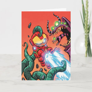 Avengers Classics   Mini Iron Man Blasting Monster Card