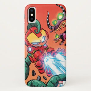 Avengers Classics Mini Iron Man Blasting Monster iPhone X Case