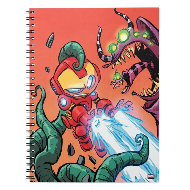 Avengers Classics | Mini Iron Man Blasting Monster Notebook (Front)
