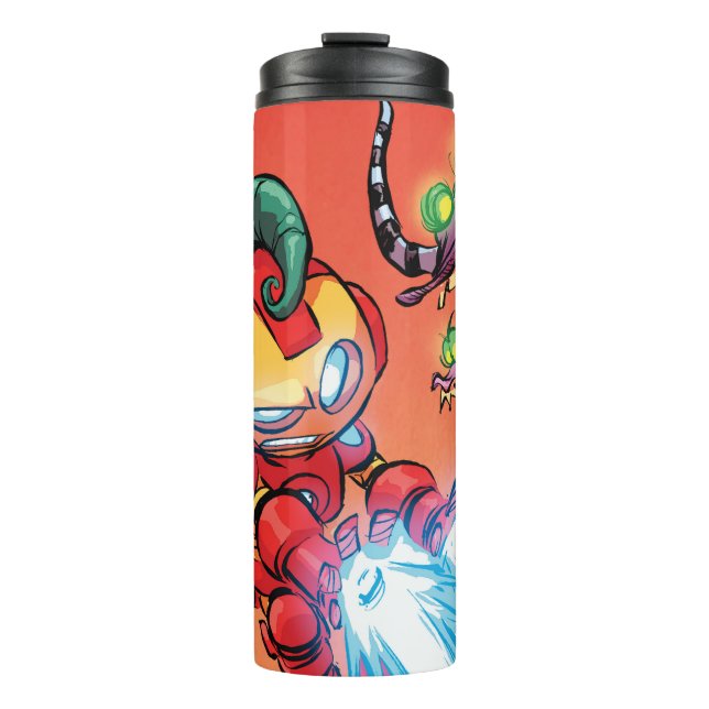 Avengers Classics | Mini Iron Man Blasting Monster Thermal Tumbler (Front)