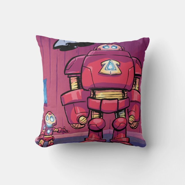 Avengers Classics | Mini Iron Man & Hulkbuster Throw Pillow (Front)