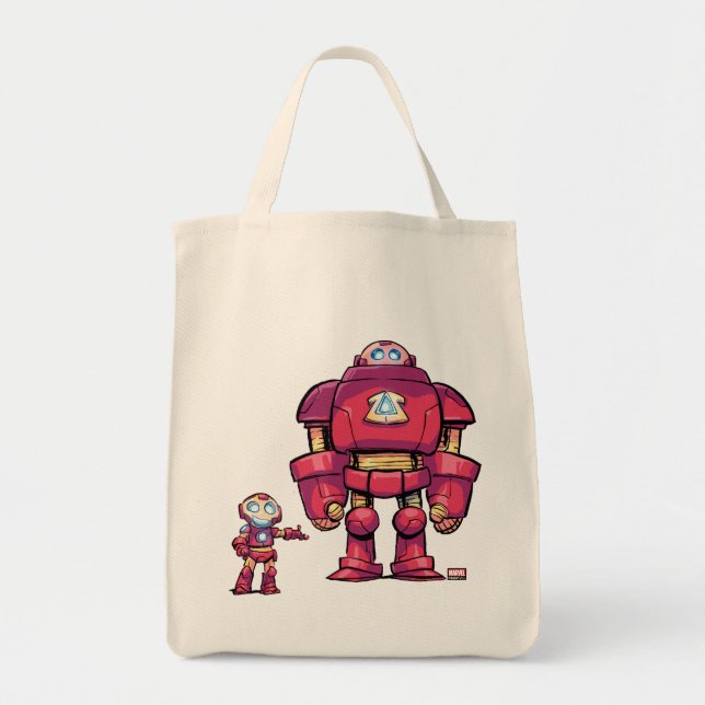 Avengers Classics | Mini Iron Man & Hulkbuster Tote Bag (Front)