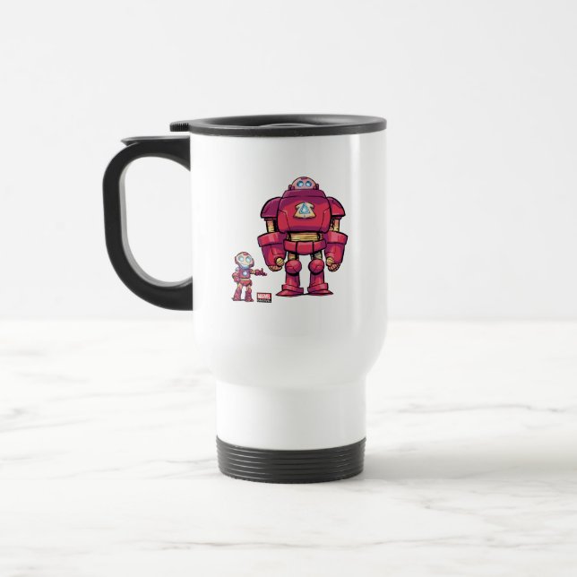 Avengers Classics | Mini Iron Man & Hulkbuster Travel Mug (Left)