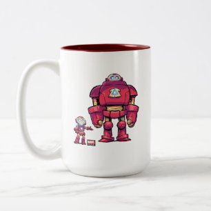 Avengers Classics Mini Iron Man & Hulkbuster Two-Tone Coffee Mug