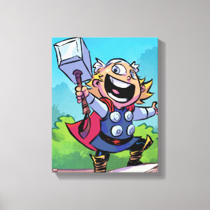 Avengers Classics   Mini Thor With Mjolnir Canvas Print