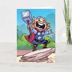 Avengers Classics Mini Thor With Mjolnir Card