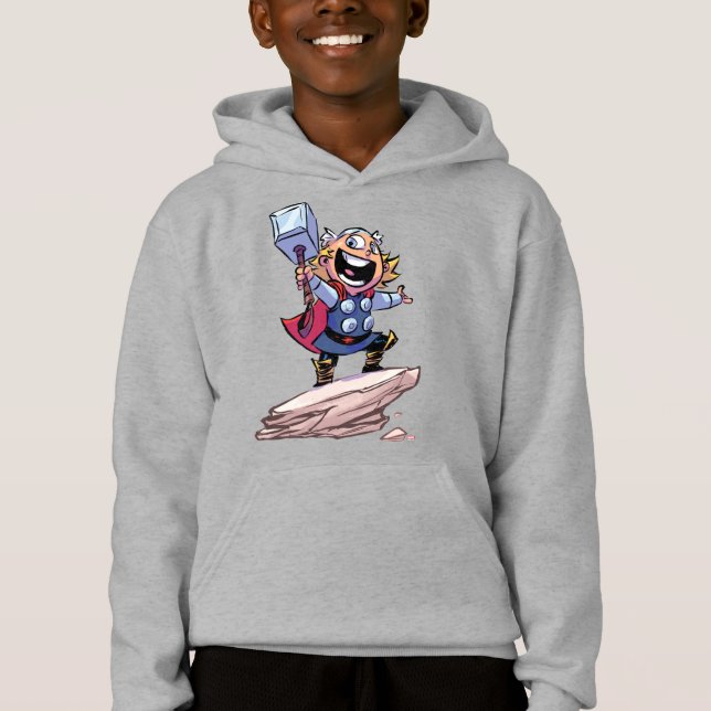 Avengers Classics | Mini Thor With Mjolnir Hoodie (Front)