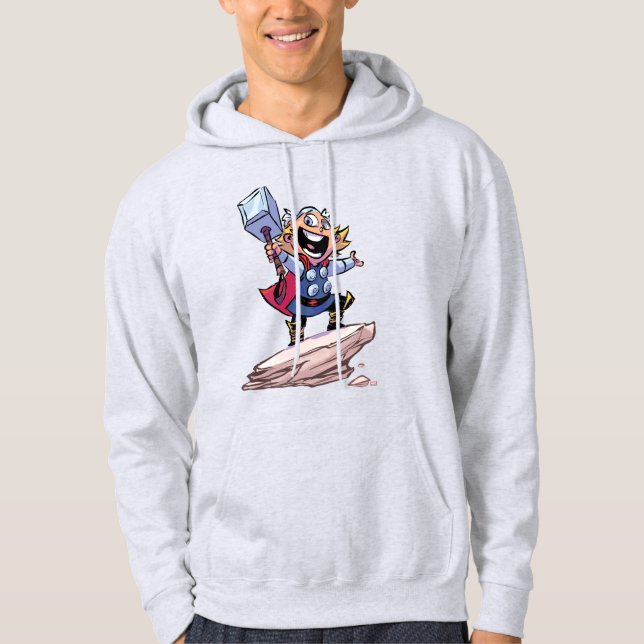 Avengers Classics | Mini Thor With Mjolnir Hoodie (Front)