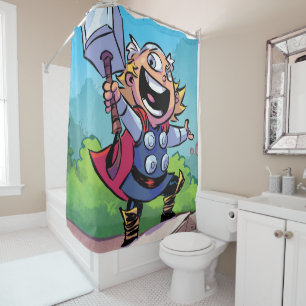 Avengers Classics   Mini Thor With Mjolnir Shower Curtain