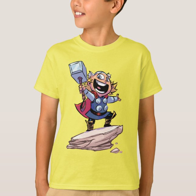 Avengers Classics | Mini Thor With Mjolnir T-Shirt (Front)