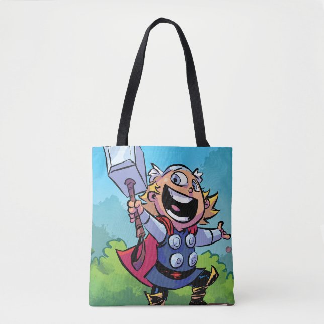 Avengers Classics | Mini Thor With Mjolnir Tote Bag (Front)