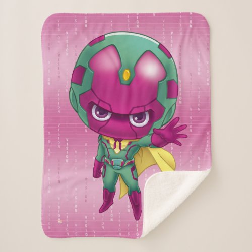 Avengers Classics  Mini Vision Character Art Sherpa Blanket