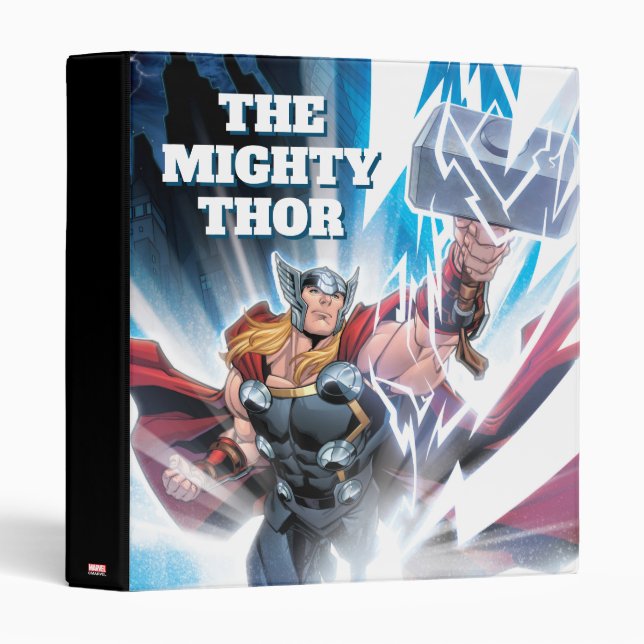 Avengers Classics | Mjolnir Channeling Lightning 3 Ring Binder (Front/Spine)