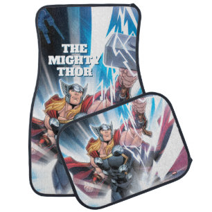 Avengers Classics Mjolnir Channeling Lightning Car Floor Mat